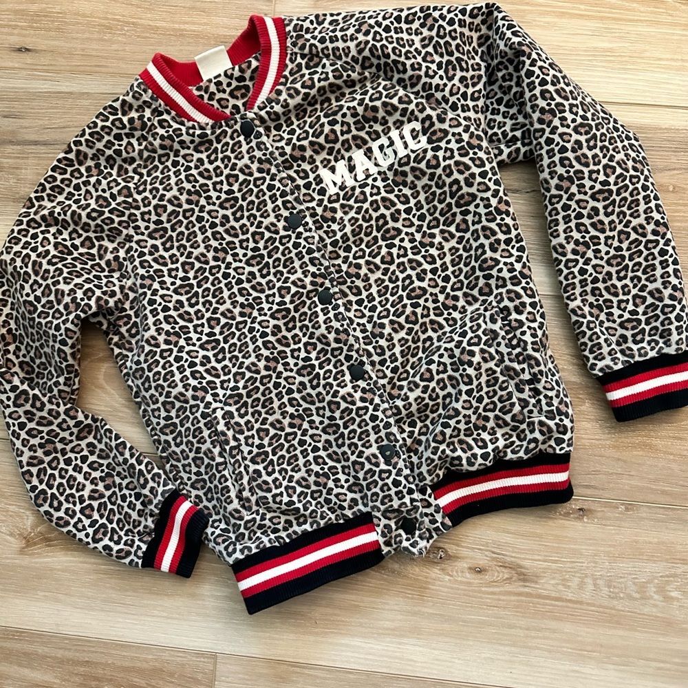 Zara Leopard Bomber Jacket Girls 10